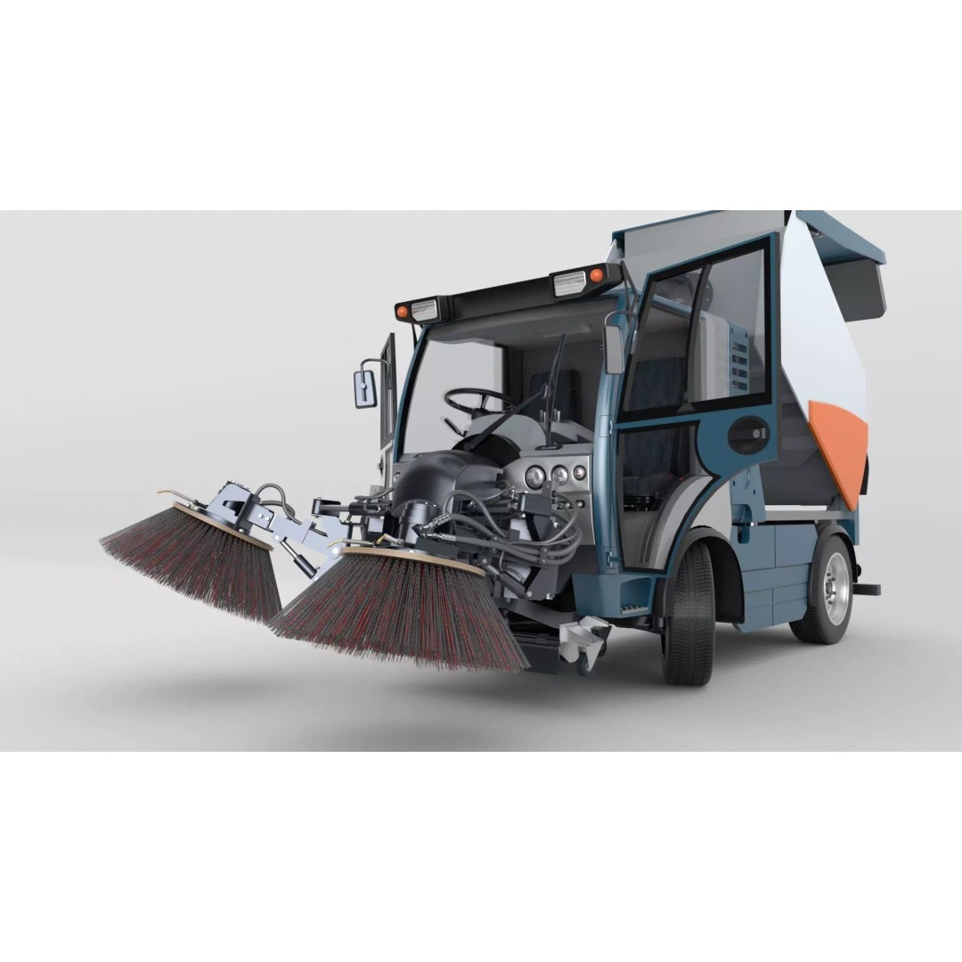 Street Sweeper 3D Model – Rigged Animated Vehicle for Scenes - View 60