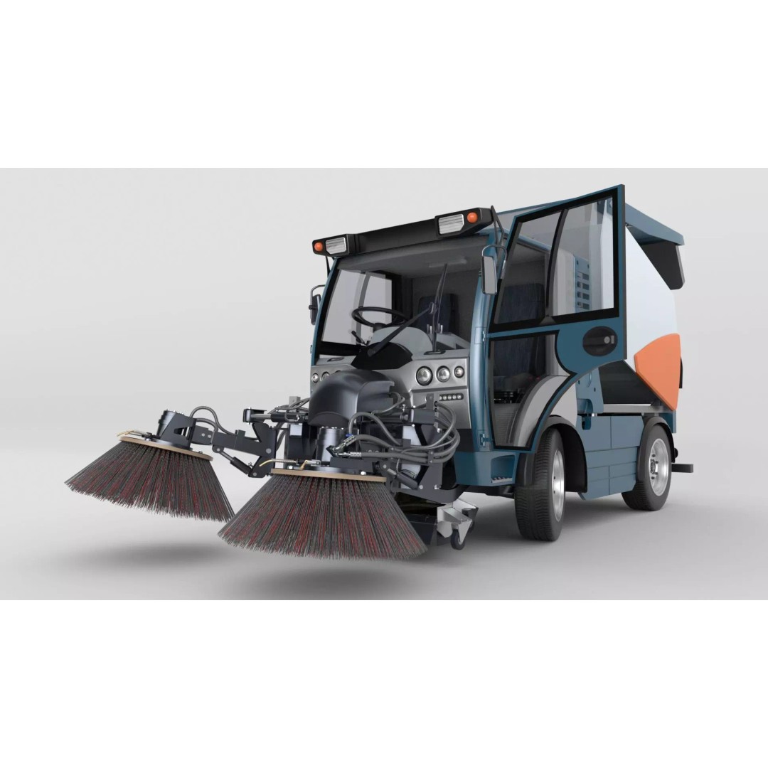 Street Sweeper 3D Model – Rigged Animated Vehicle for Scenes - View 62