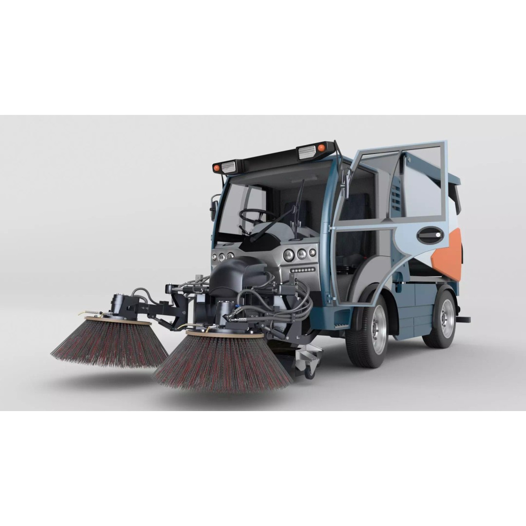 Street Sweeper 3D Model – Rigged Animated Vehicle for Scenes - View 63