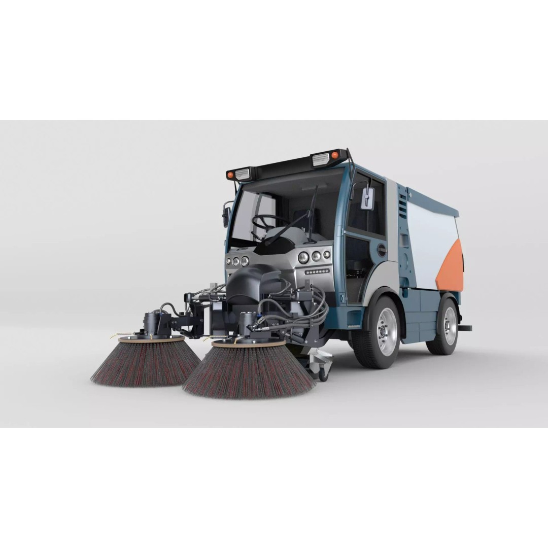 Street Sweeper 3D Model – Rigged Animated Vehicle for Scenes - View 69
