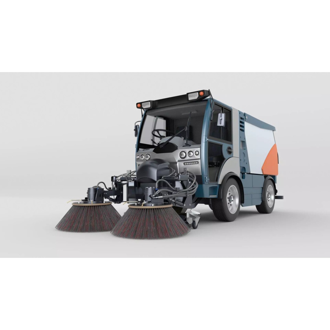 Street Sweeper 3D Model – Rigged Animated Vehicle for Scenes - View 70