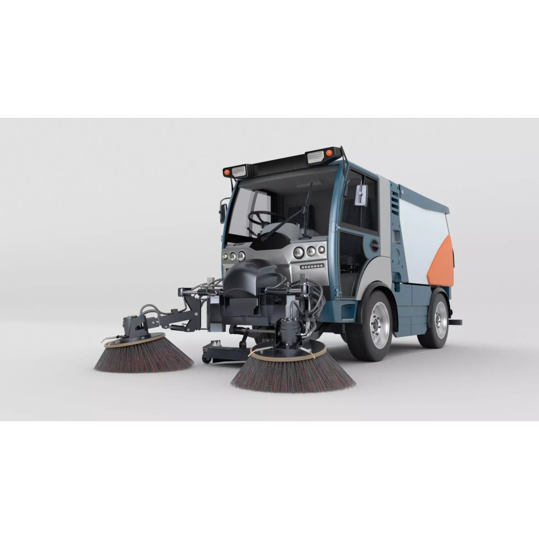 Street Sweeper 3D Model – Rigged Animated Vehicle for Scenes - View 73