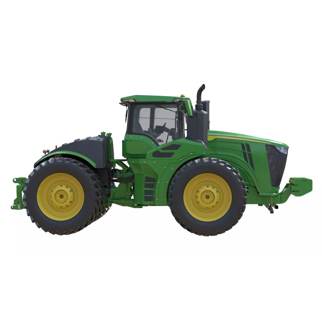 John Deere Tractor 3D Model – Low Poly Game Asset, Blender, FBX - View 11