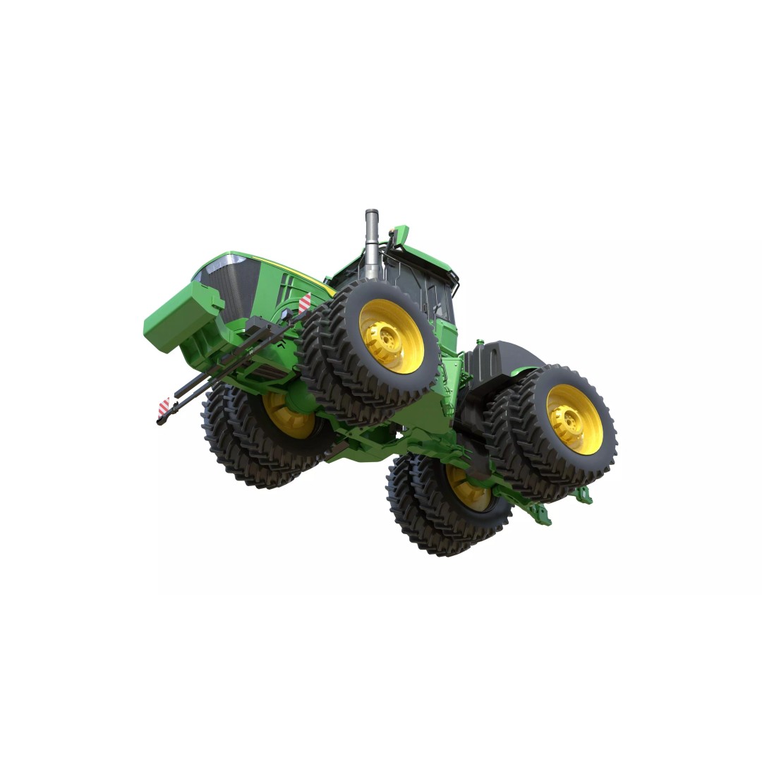 John Deere Tractor 3D Model – Low Poly Game Asset, Blender, FBX - View 19