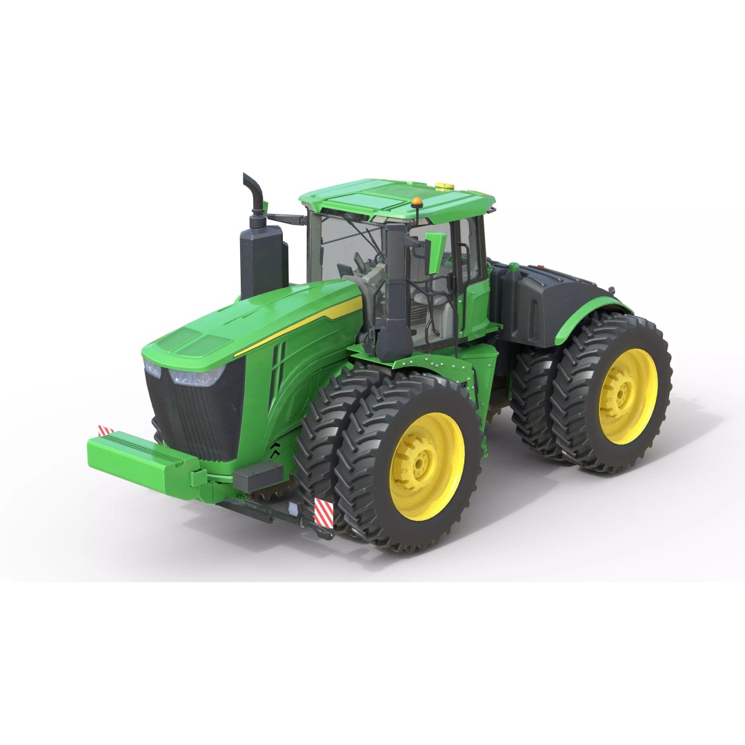 John Deere Tractor 3D Model – Low Poly Game Asset, Blender, FBX - View 2