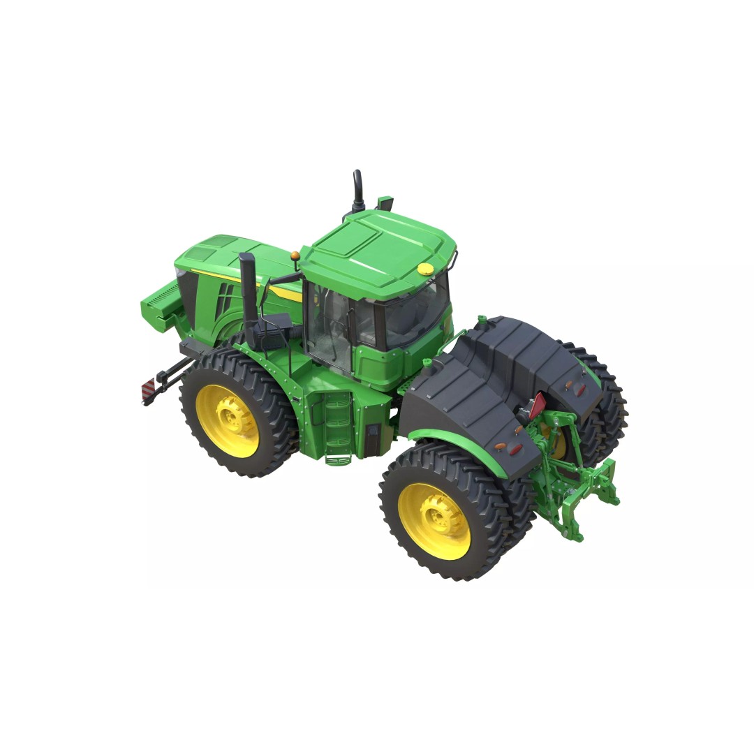 John Deere Tractor 3D Model – Low Poly Game Asset, Blender, FBX - View 22