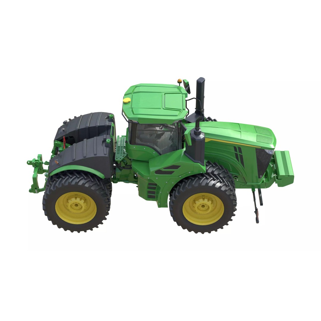 John Deere Tractor 3D Model – Low Poly Game Asset, Blender, FBX - View 26