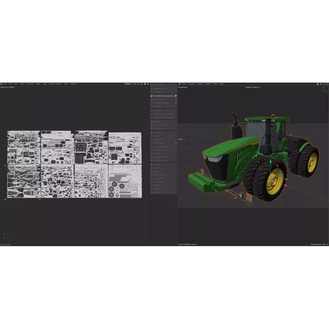 John Deere Tractor 3D Model – Low Poly Game Asset, Blender, FBX - View 32