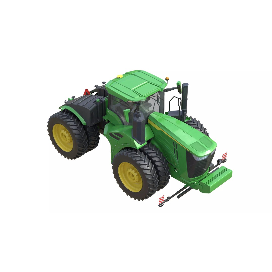 John Deere Tractor 3D Model – Low Poly Game Asset, Blender, FBX - View 7