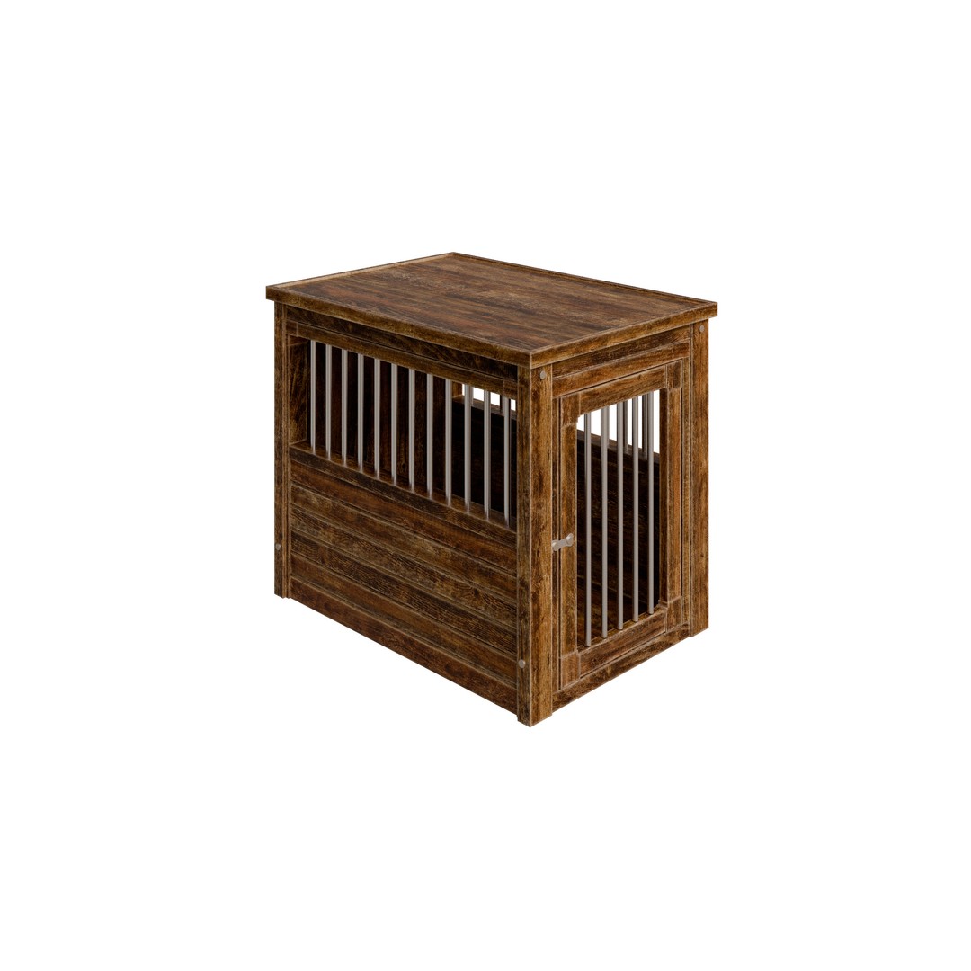 Medium Dog Crate 3D Model – Low Poly Furniture Style, FBX - View 13