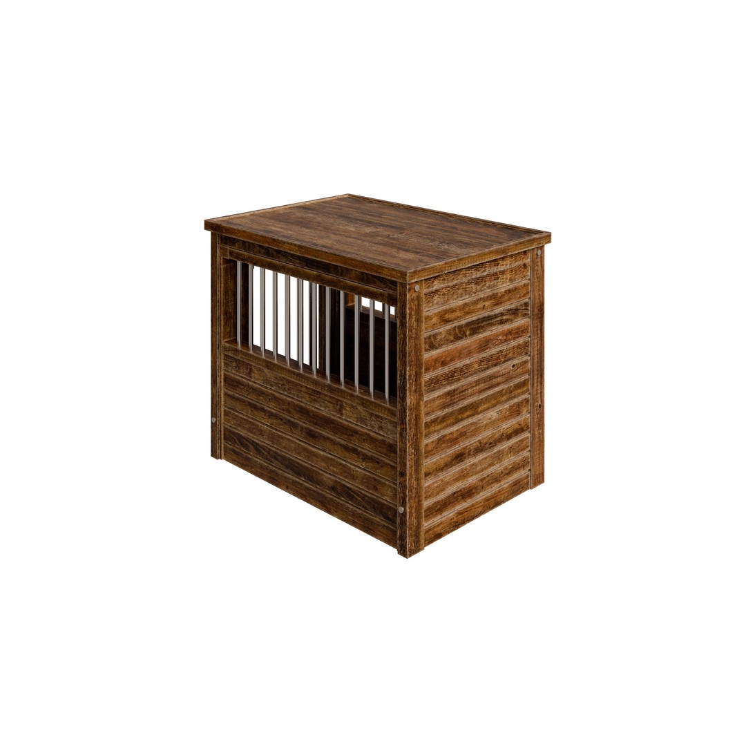 Medium Dog Crate 3D Model – Low Poly Furniture Style, FBX - View 4