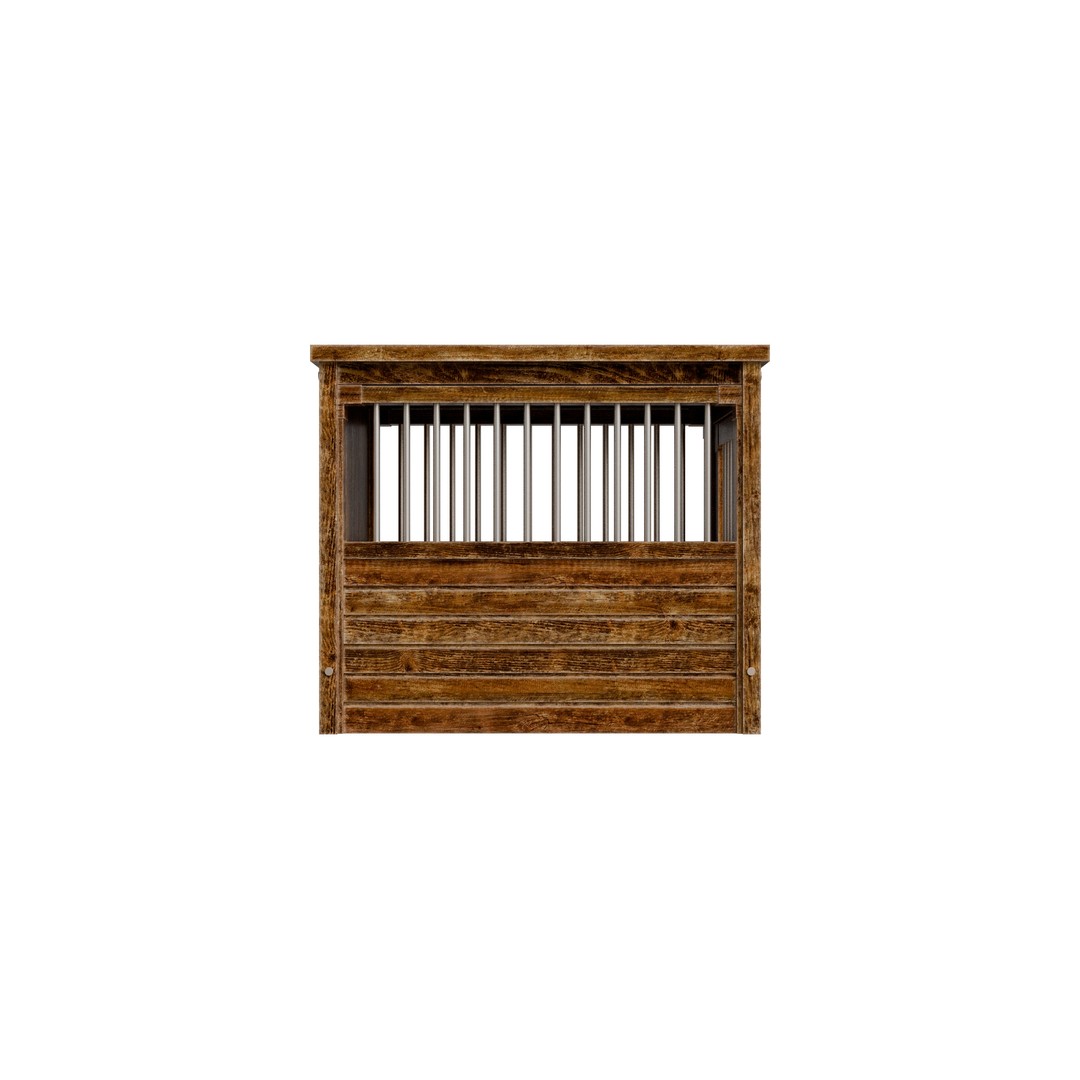Medium Dog Crate 3D Model – Low Poly Furniture Style, FBX - View 9