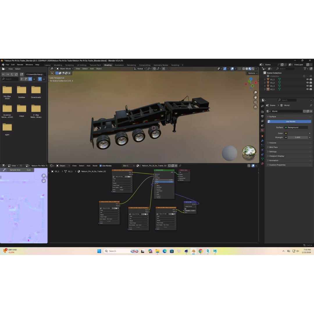 Nelson Pin N Go Trailer 3D Model – High Poly PBR Utility Asset, FBX, OBJ - View 11