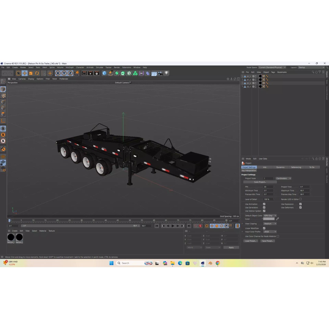Nelson Pin N Go Trailer 3D Model – High Poly PBR Utility Asset, FBX, OBJ - View 12