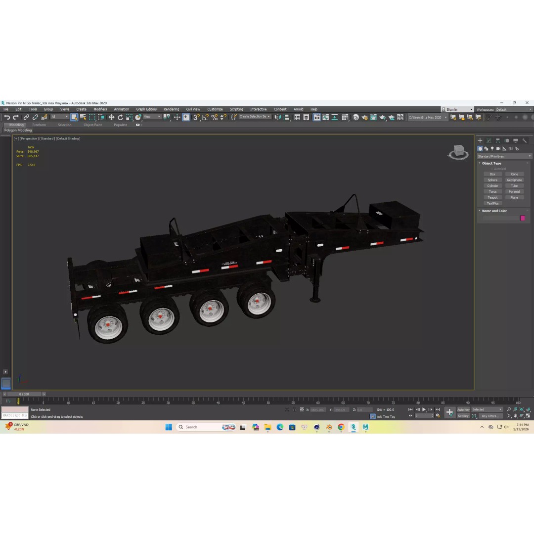 Nelson Pin N Go Trailer 3D Model – High Poly PBR Utility Asset, FBX, OBJ - View 13