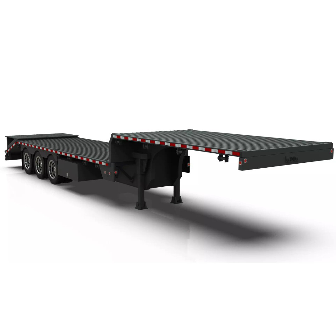 53ft Beavertail Stepdeck Trailer 3D Model – Low Poly Game Asset, FBX - View 10