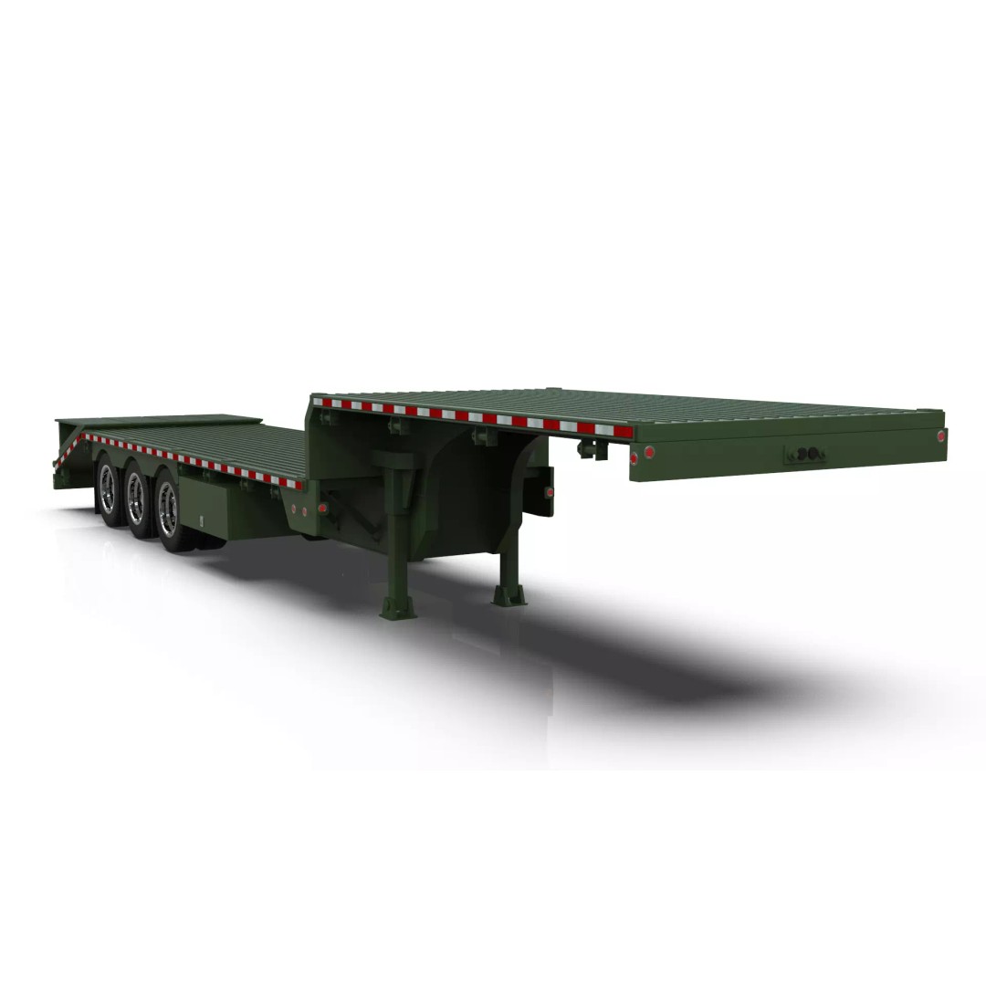 53ft Beavertail Stepdeck Trailer 3D Model – Low Poly Game Asset, FBX - View 17