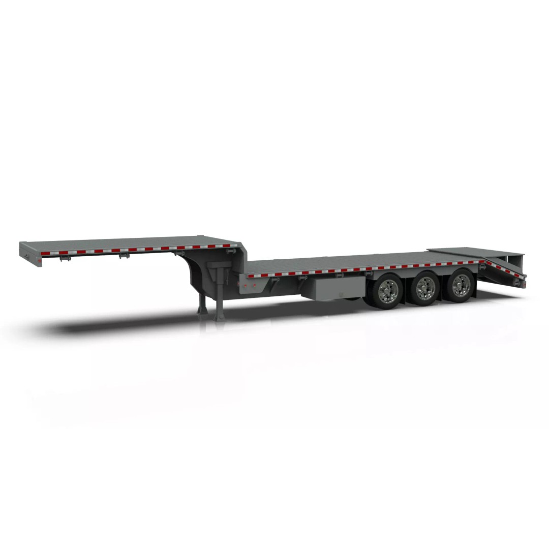 53ft Beavertail Stepdeck Trailer 3D Model – Low Poly Game Asset, FBX - View 18