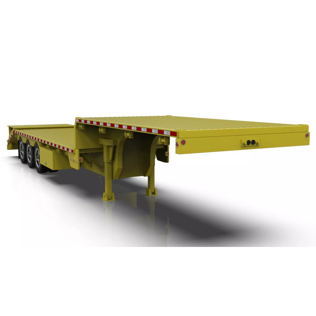 53ft Beavertail Stepdeck Trailer 3D Model – Low Poly Game Asset, FBX - View 21