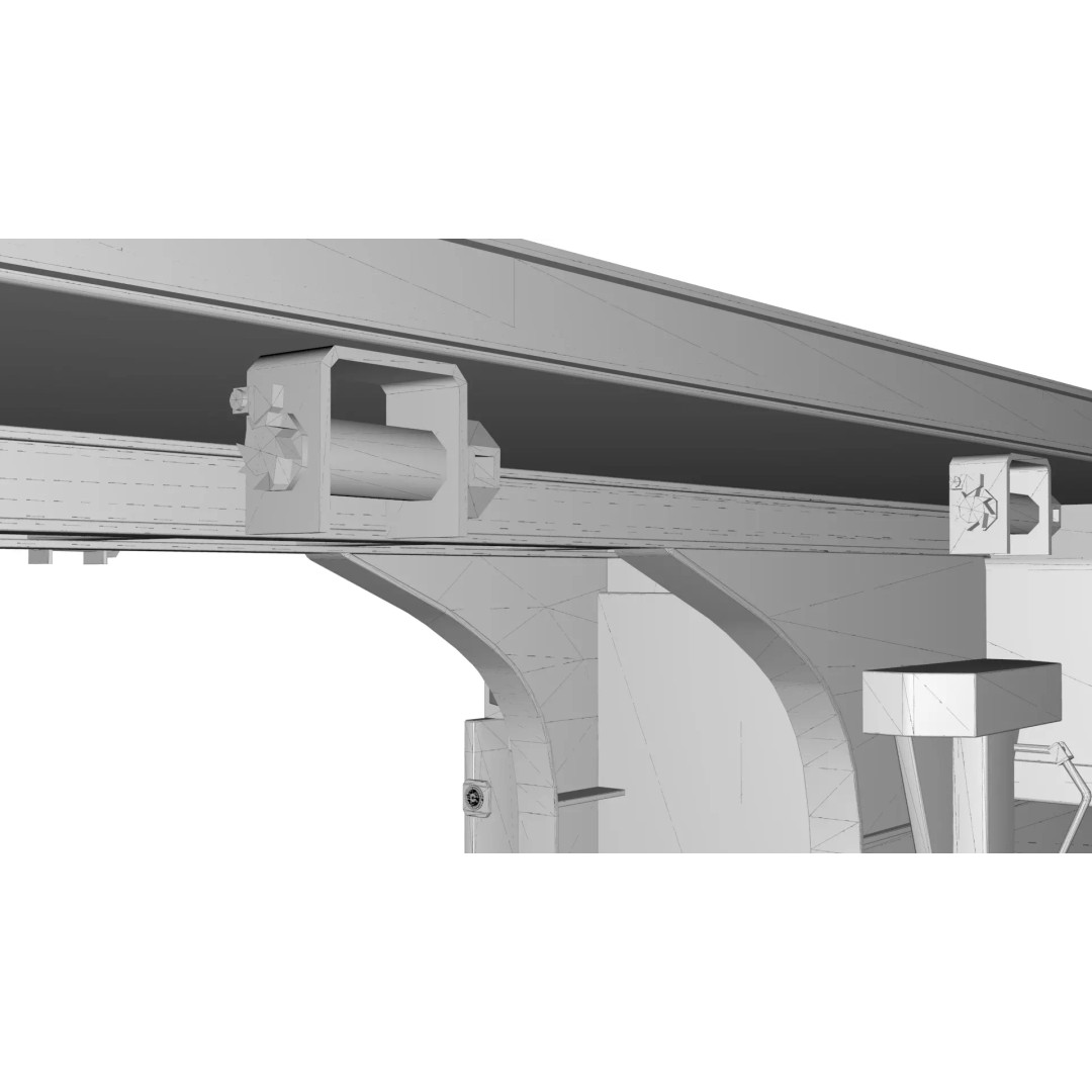 53ft Beavertail Stepdeck Trailer 3D Model – Low Poly Game Asset, FBX - View 29