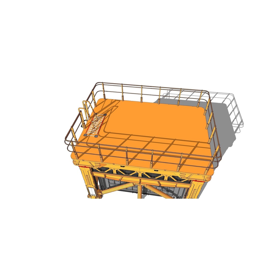 Sci-Fi Platform 3D Model – Modular Industrial Architecture, FBX