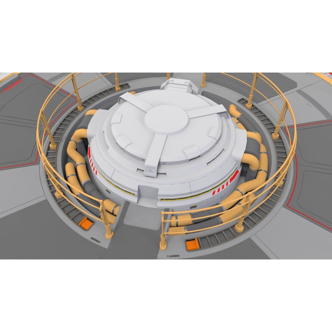 Sci-Fi Platform 3D Model – Modular Industrial Architecture, FBX - View 16