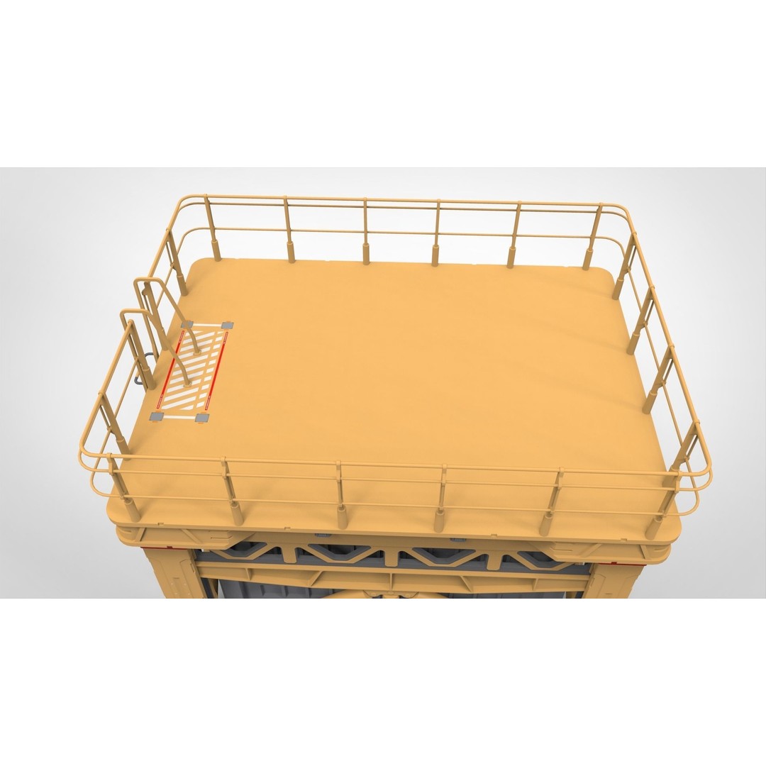 Sci-Fi Platform 3D Model – Modular Industrial Architecture, FBX - View 25