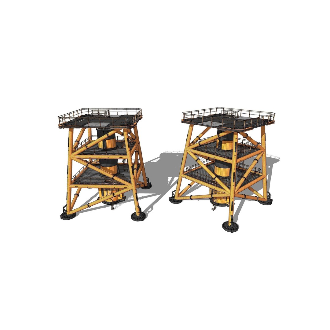 Sci-Fi Platform 3D Model – Modular Industrial Architecture, FBX - View 26