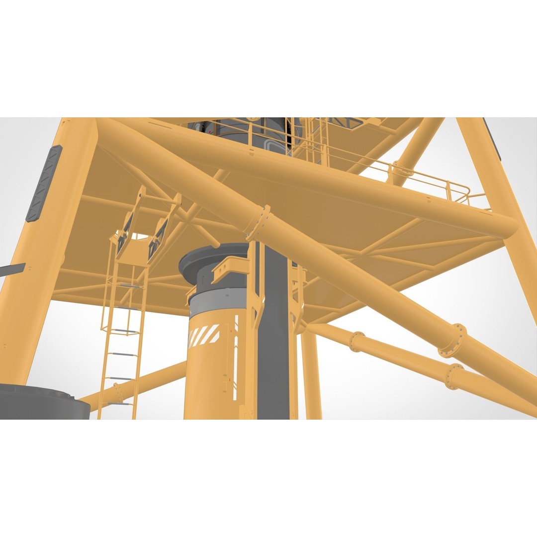 Sci-Fi Platform 3D Model – Modular Industrial Architecture, FBX - View 5