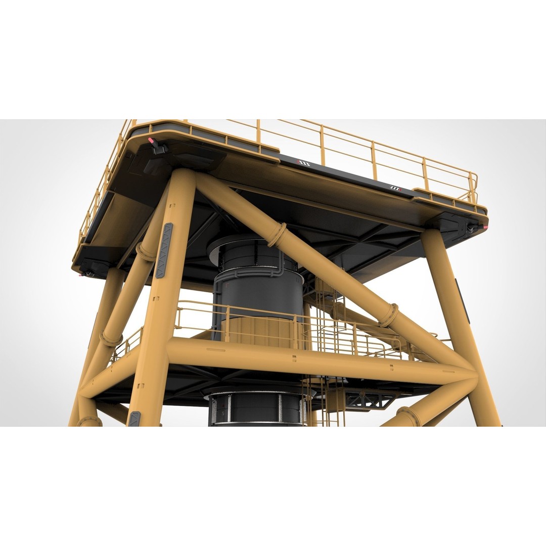 Sci-Fi Platform 3D Model – Modular Industrial Architecture, FBX - View 7
