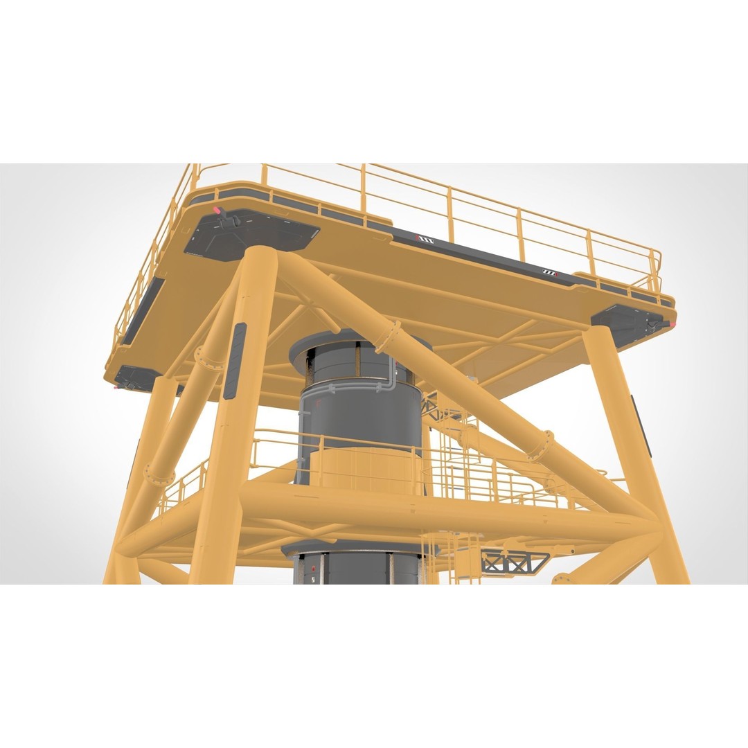 Sci-Fi Platform 3D Model – Modular Industrial Architecture, FBX - View 8