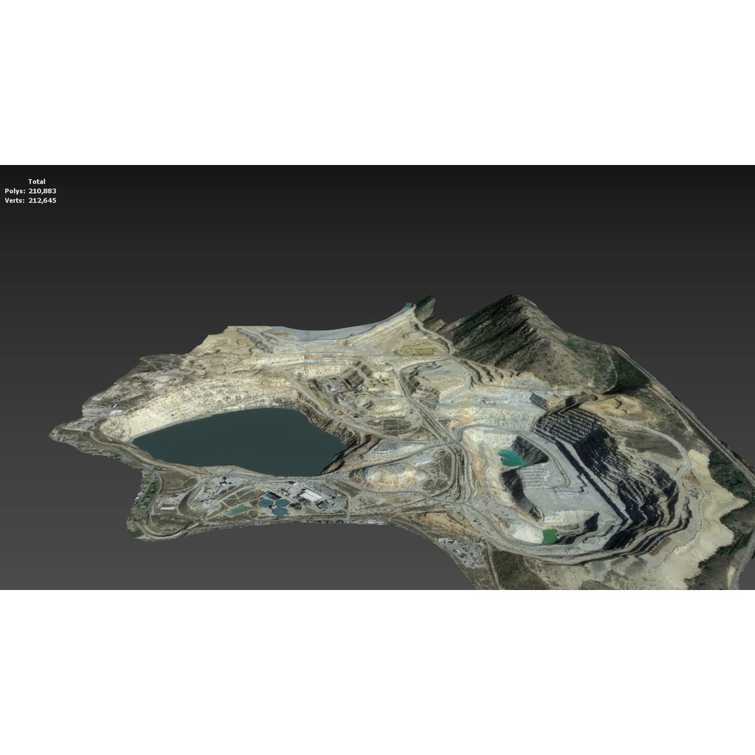 Opencast Mine Silver Bow Creek 3D Model – Low Poly PBR Asset, FBX/OBJ - View 10
