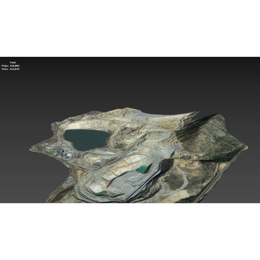 Opencast Mine Silver Bow Creek 3D Model – Low Poly PBR Asset, FBX/OBJ - View 14