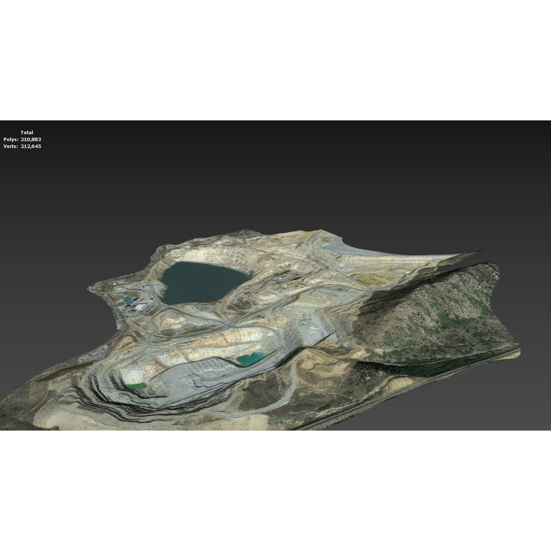 Opencast Mine Silver Bow Creek 3D Model – Low Poly PBR Asset, FBX/OBJ - View 16