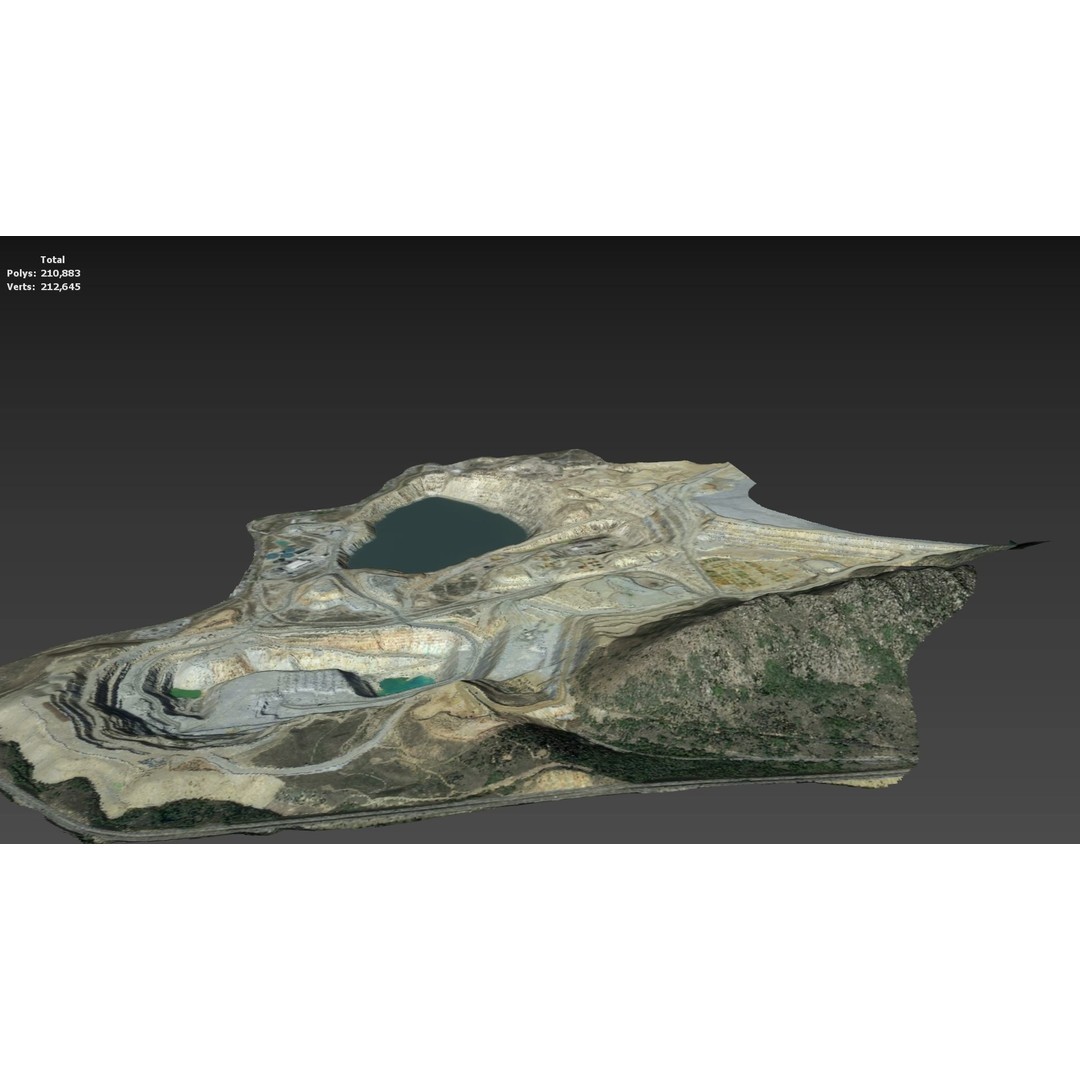 Opencast Mine Silver Bow Creek 3D Model – Low Poly PBR Asset, FBX/OBJ - View 18