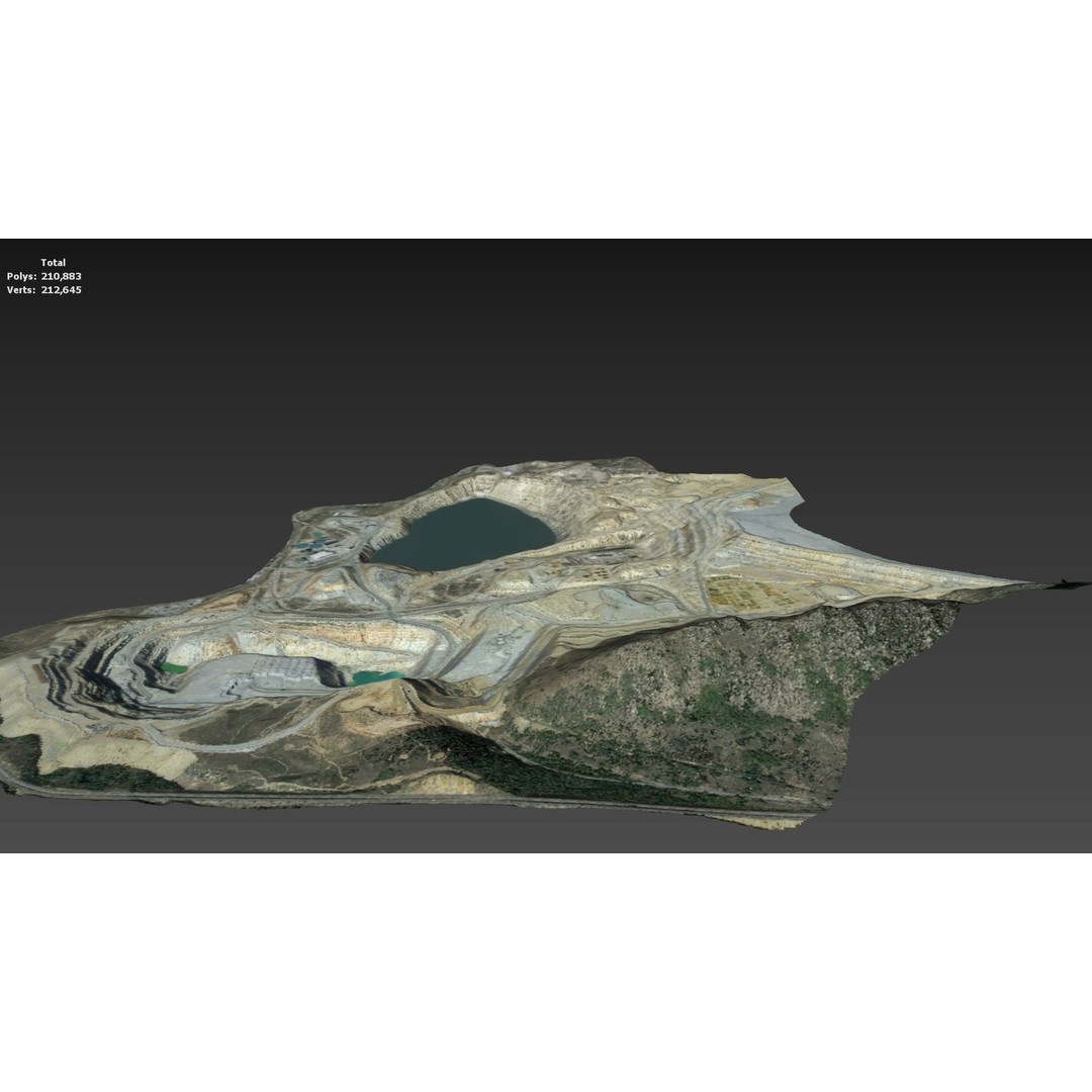 Opencast Mine Silver Bow Creek 3D Model – Low Poly PBR Asset, FBX/OBJ - View 19