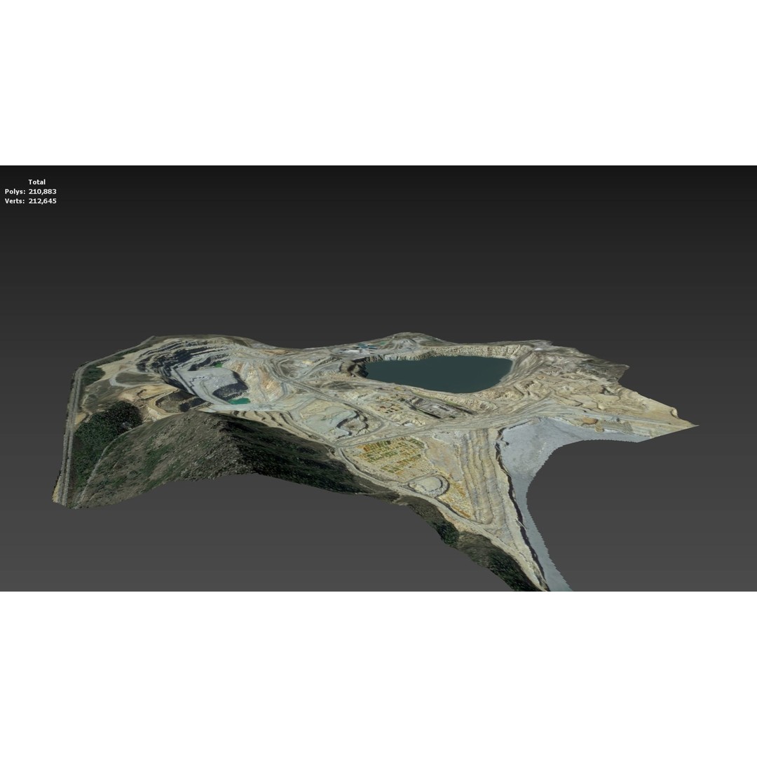 Opencast Mine Silver Bow Creek 3D Model – Low Poly PBR Asset, FBX/OBJ - View 25