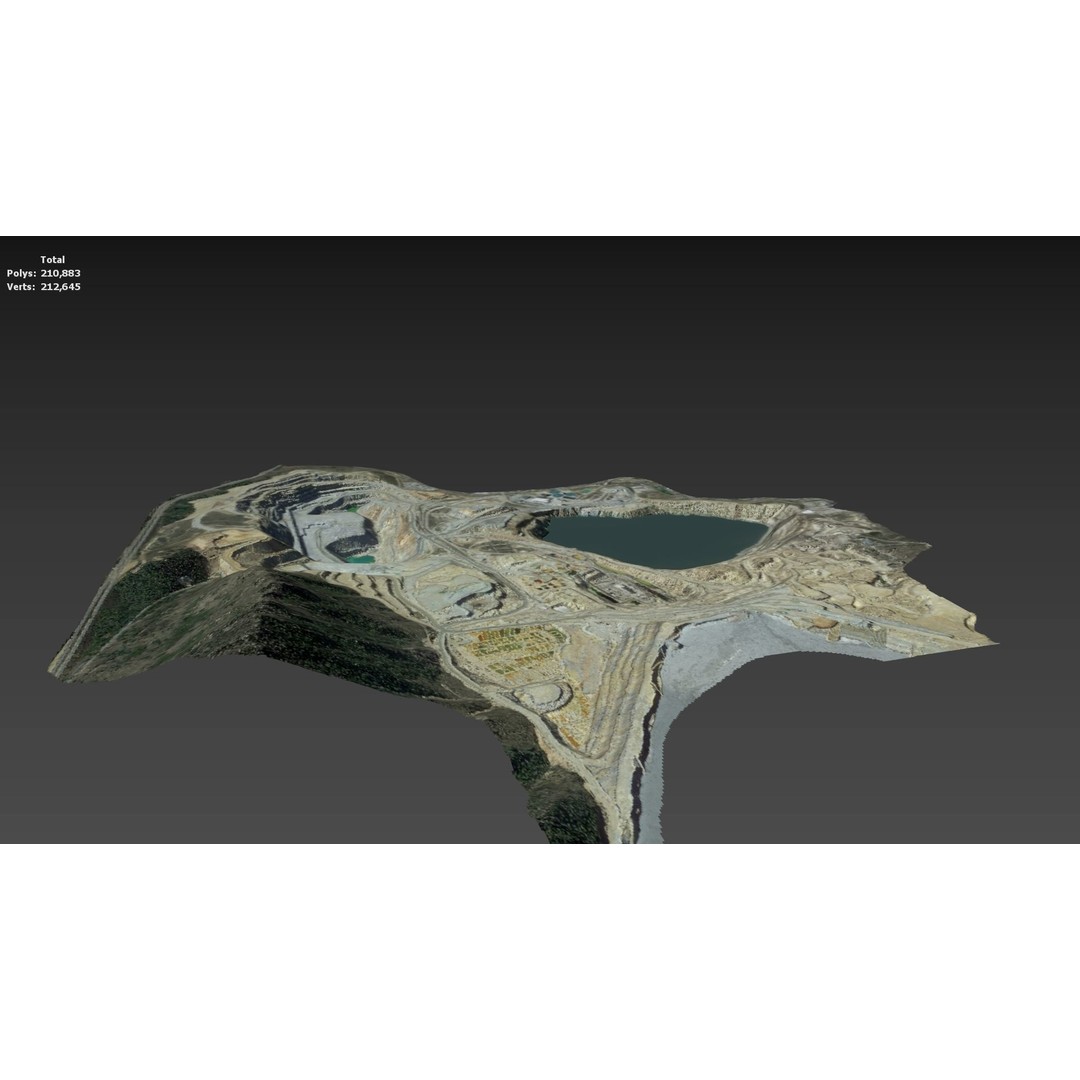 Opencast Mine Silver Bow Creek 3D Model – Low Poly PBR Asset, FBX/OBJ - View 26