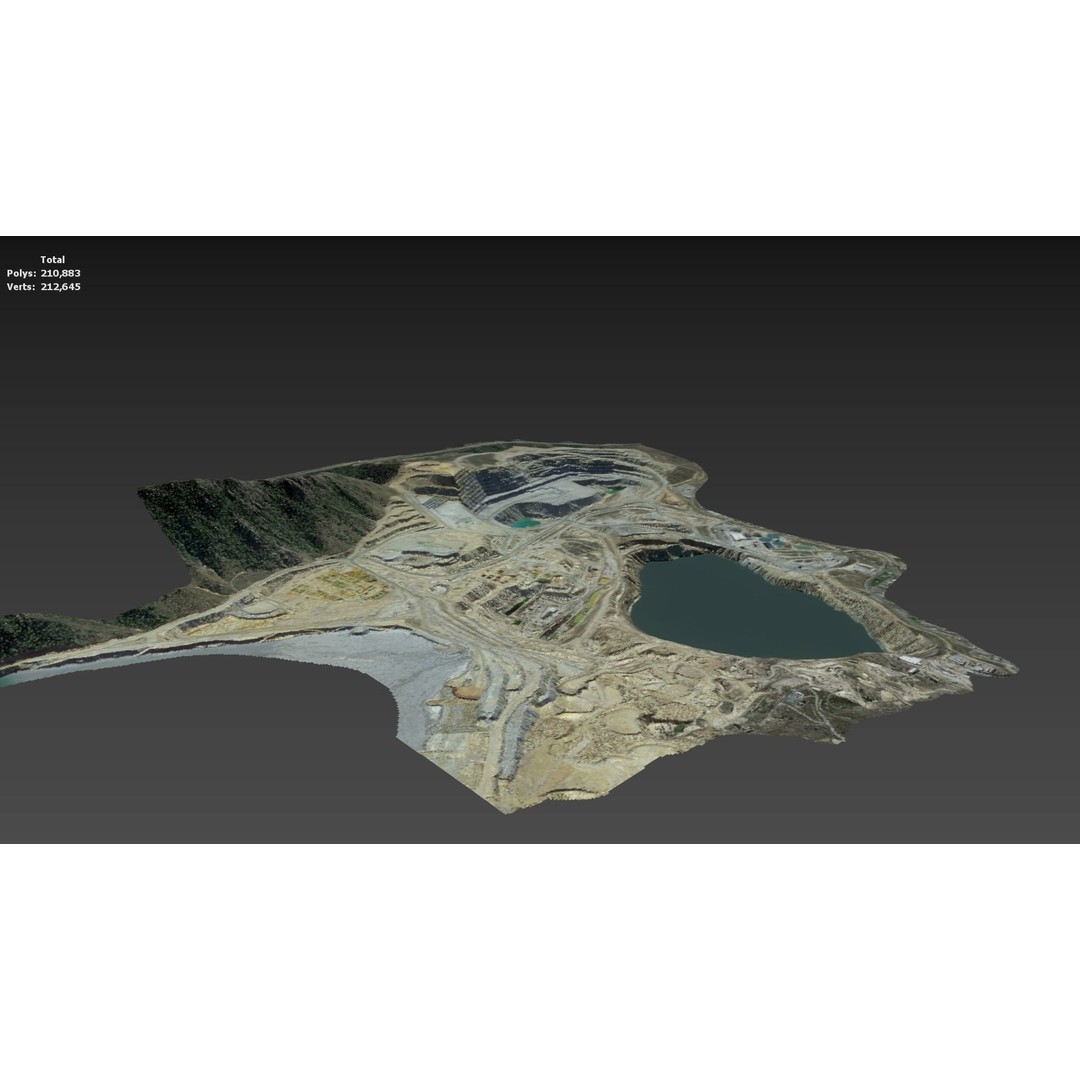 Opencast Mine Silver Bow Creek 3D Model – Low Poly PBR Asset, FBX/OBJ - View 32