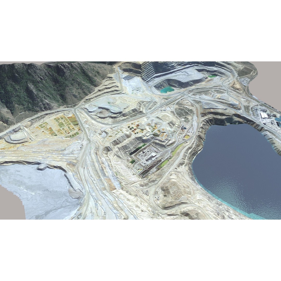 Opencast Mine Silver Bow Creek 3D Model – Low Poly PBR Asset, FBX/OBJ - View 5