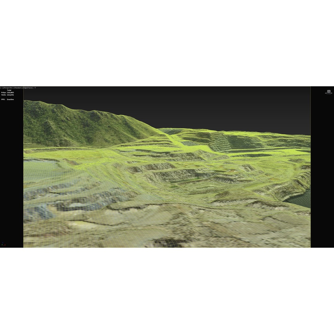 Opencast Mine Silver Bow Creek 3D Model – Low Poly PBR Asset, FBX/OBJ - View 6