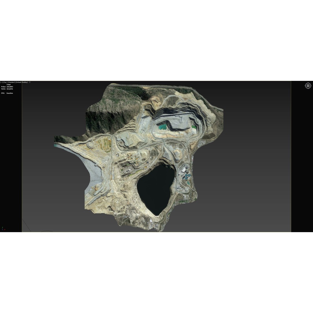 Opencast Mine Silver Bow Creek 3D Model – Low Poly PBR Asset, FBX/OBJ - View 9