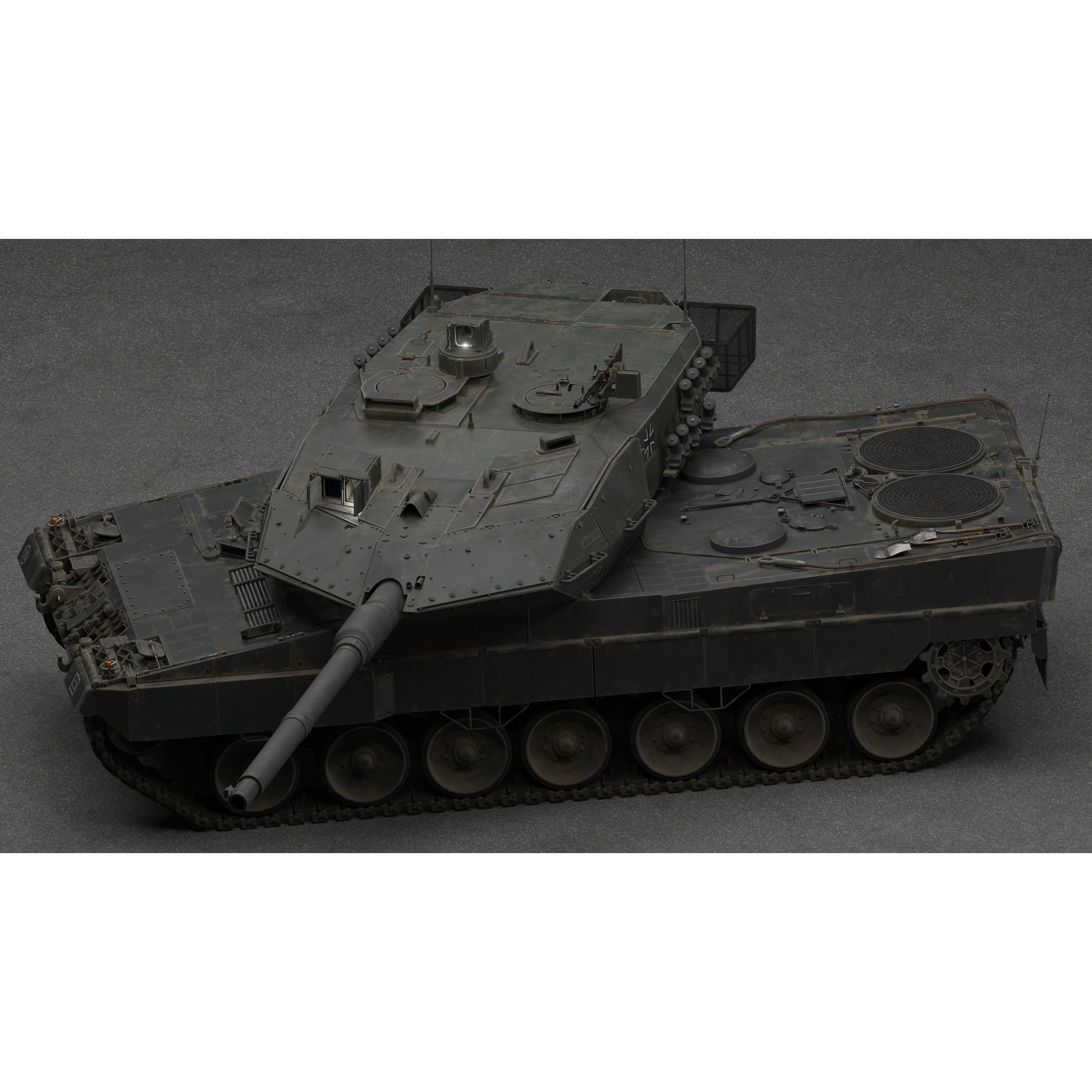 Leopard 2A6 Tank - Game-Ready 3D Model - View 10
