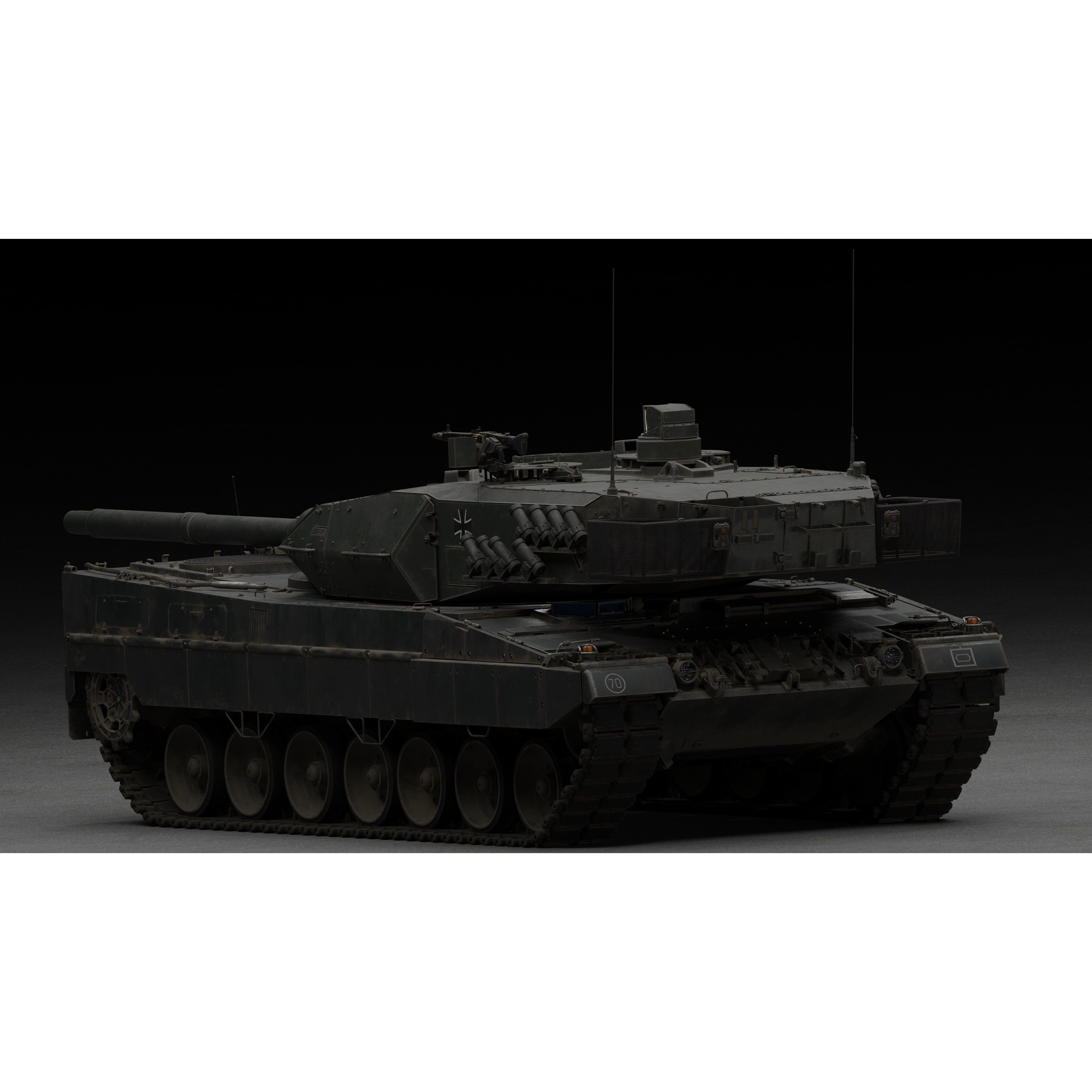 Leopard 2A6 Tank - Game-Ready 3D Model - View 12