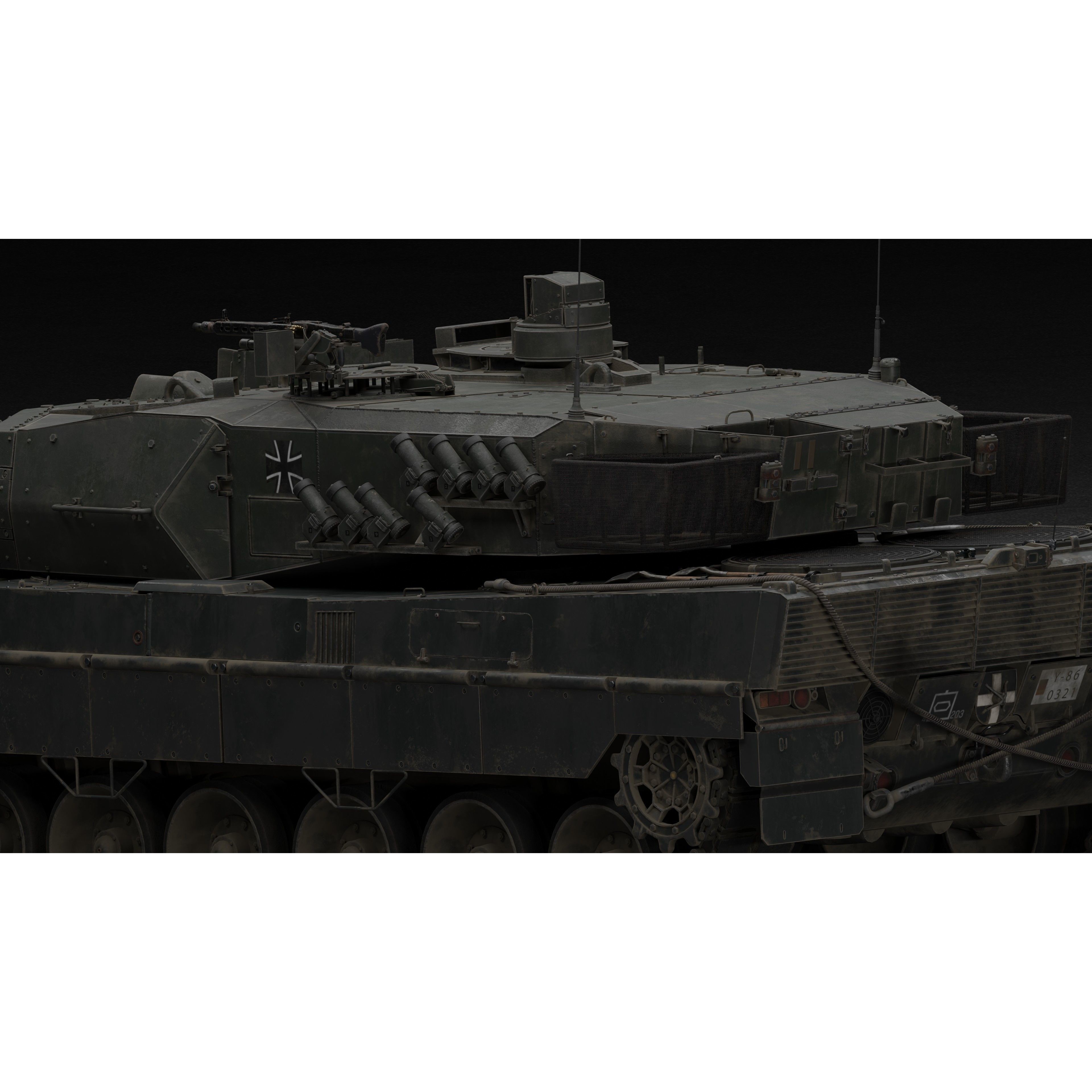 Leopard 2A6 Tank - Game-Ready 3D Model - View 14