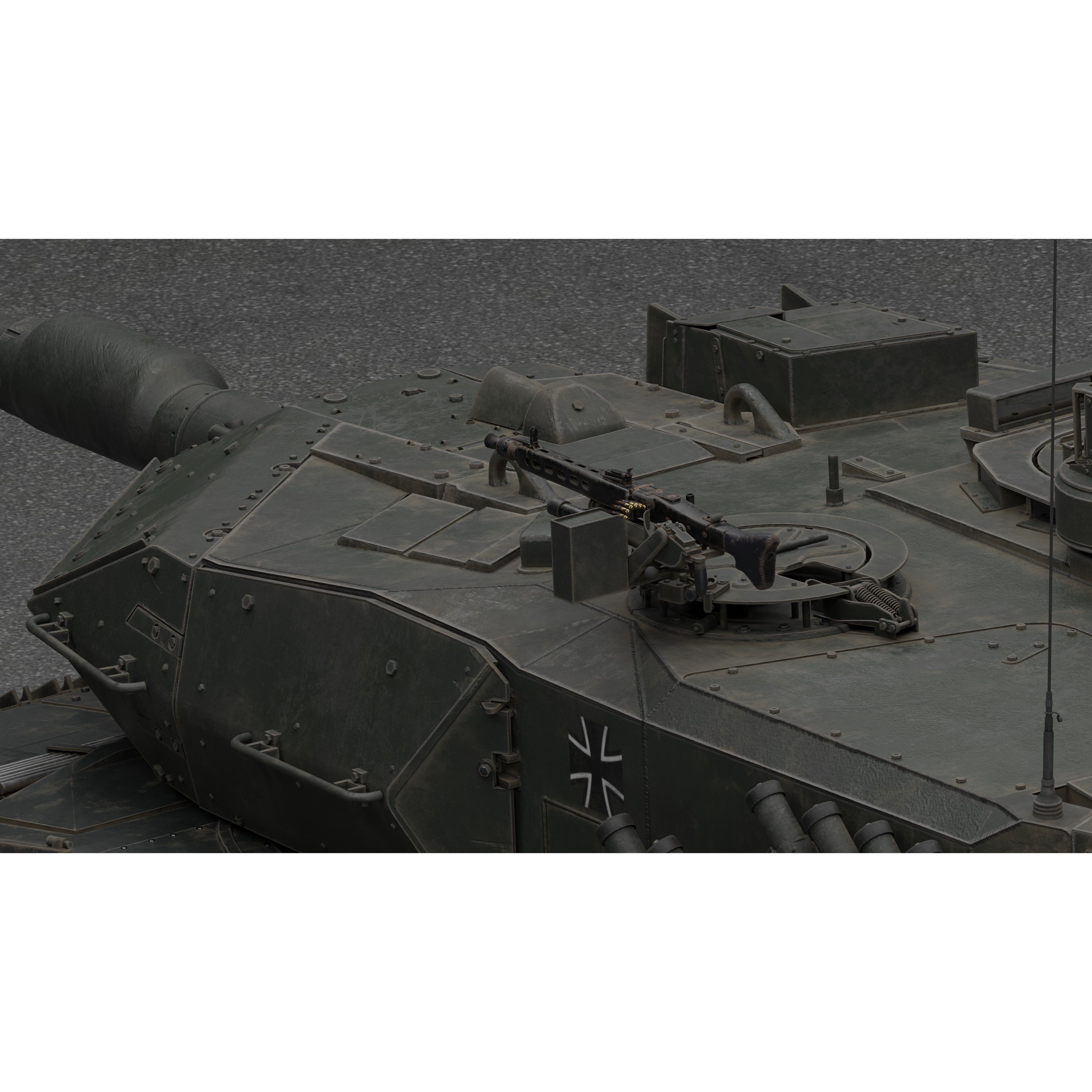 Leopard 2A6 Tank - Game-Ready 3D Model - View 15