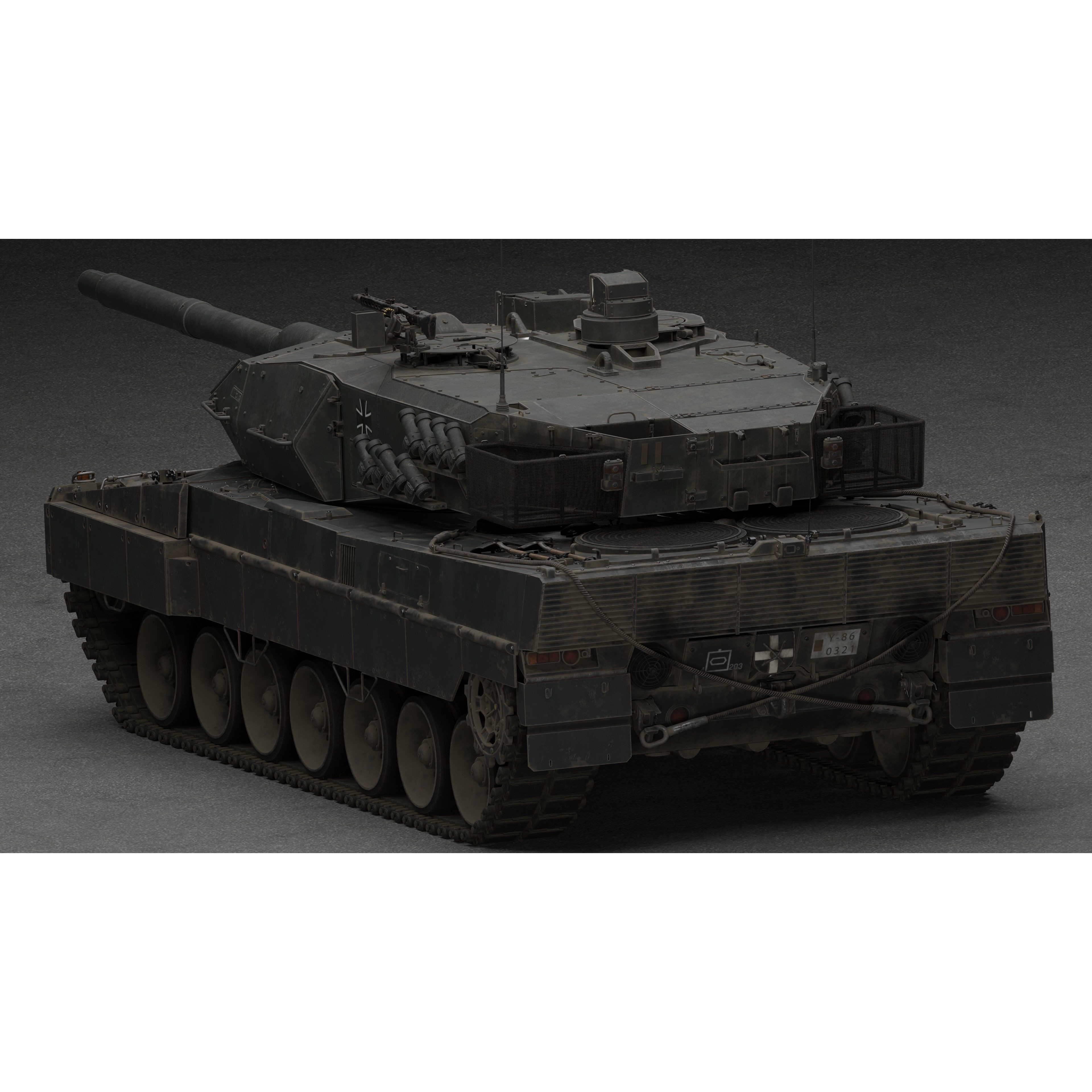 Leopard 2A6 Tank - Game-Ready 3D Model - View 23