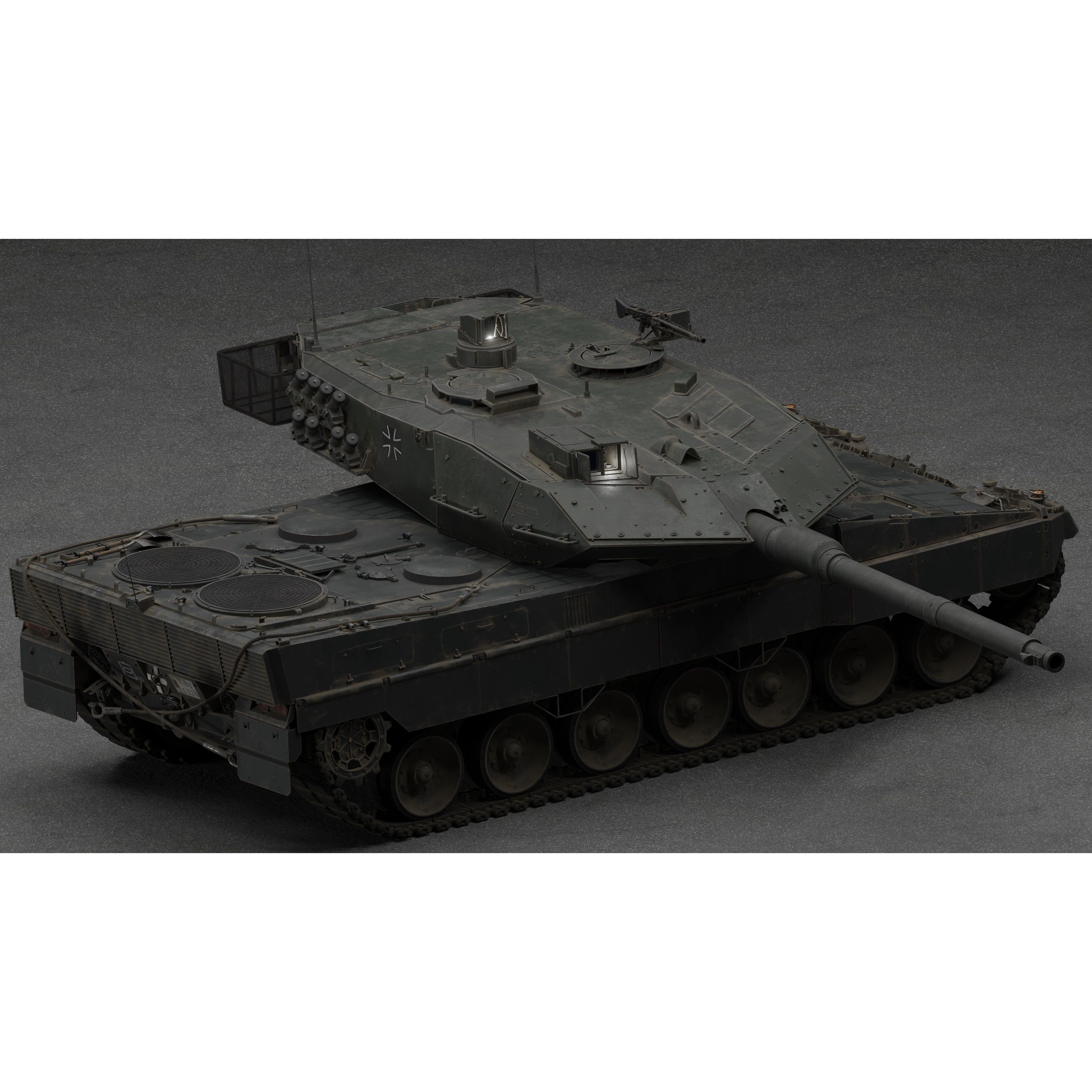 Leopard 2A6 Tank - Game-Ready 3D Model - View 25