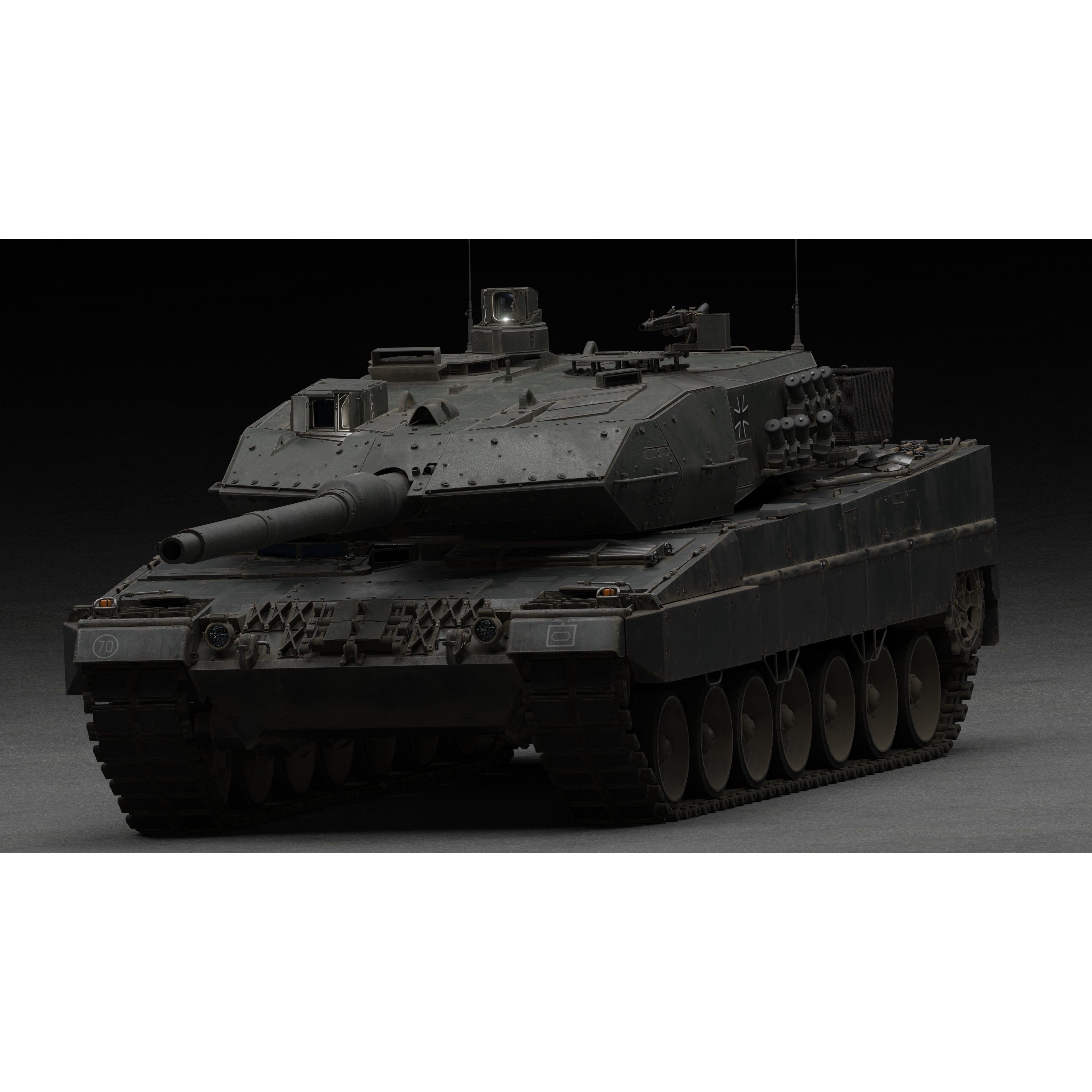 Leopard 2A6 Tank - Game-Ready 3D Model - View 3