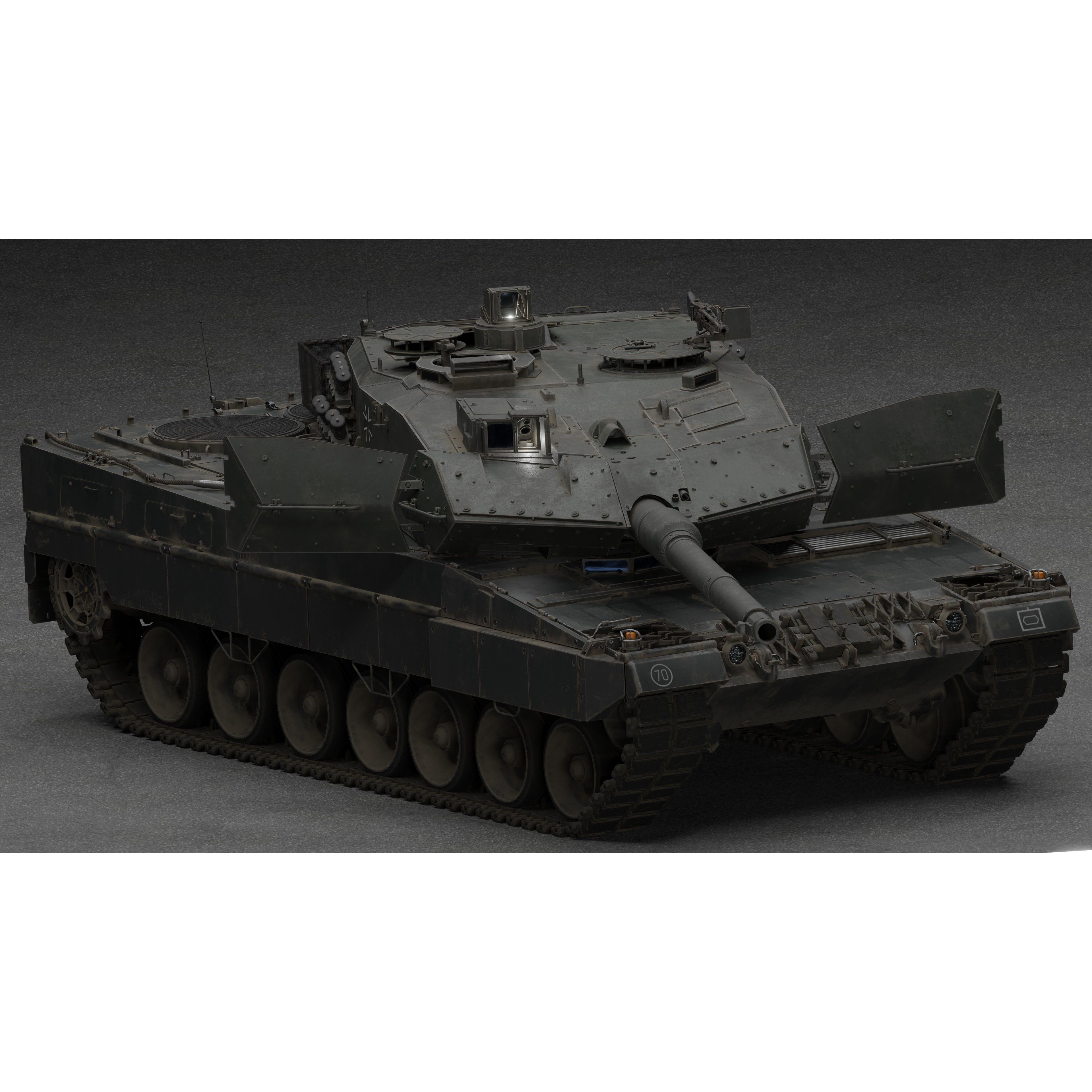 Leopard 2A6 Tank - Game-Ready 3D Model - View 4